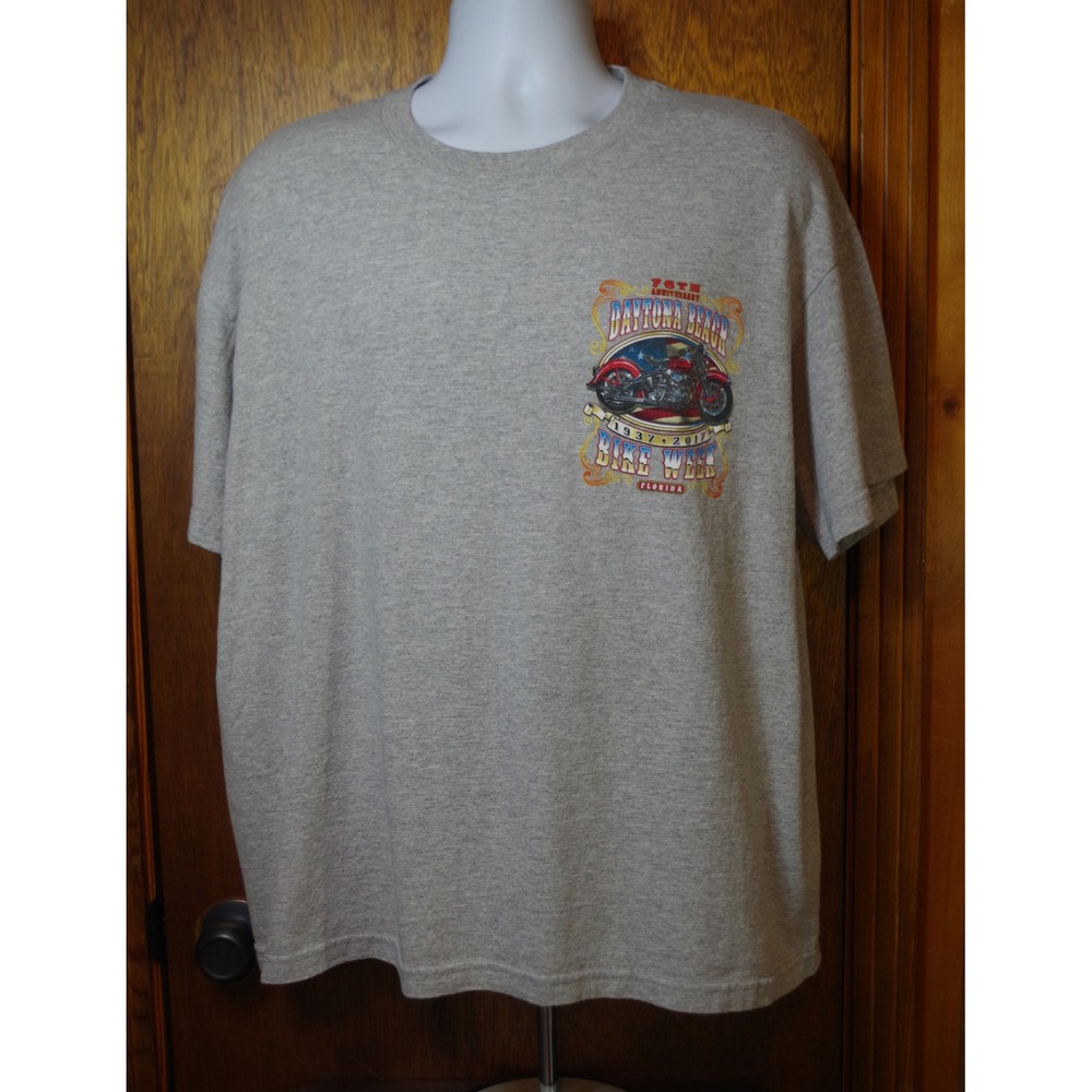 Men's 76th Ann.‎ Daytona Bike Week T-Shirt 2x Suna Harley Davidson Florida